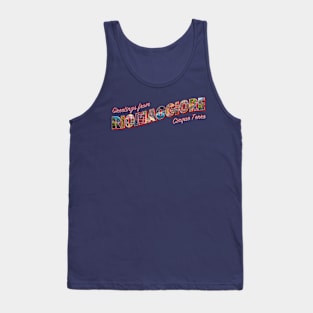 Greetings from Riomaggiore Cinque Terre vintage style retro souvenir Tank Top